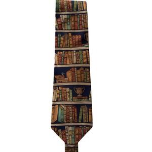Alyn Neckwear Bookshelf Tie Novelty Duck Trophy Librarycore‎ Mens Tie